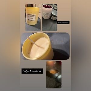 Yellow and White Scented Candle